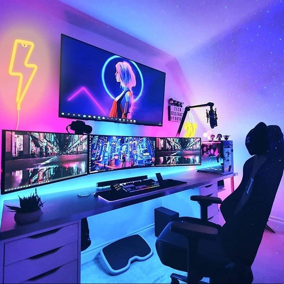 Neon Yellow Lightning LED Room/Wall/Party Decor - Picture 5 of 8